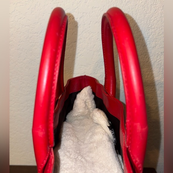 Gucci Red and Brown Monogram Tote Bag - Picture 11 of 16